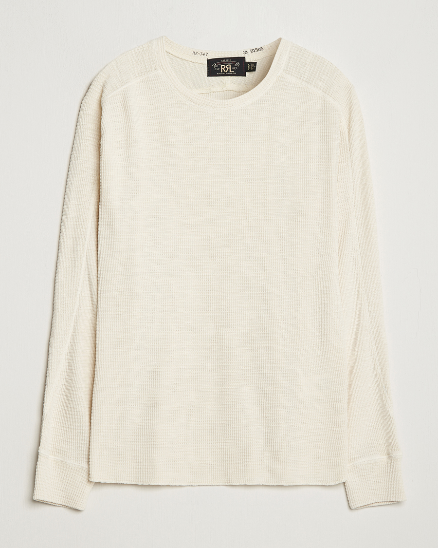Heren | Truien | RRL | Long Sleeve Henley Paper White