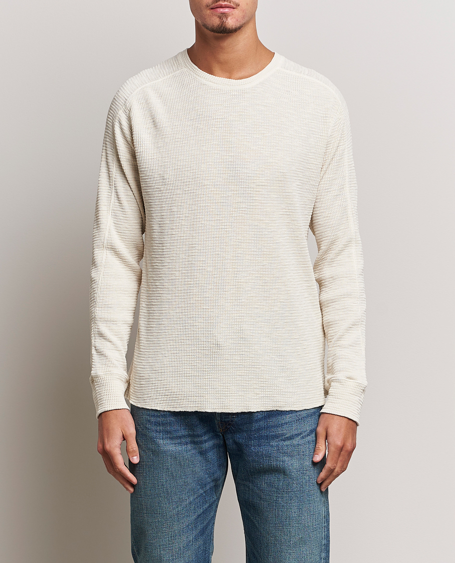 Heren | Truien | RRL | Long Sleeve Henley Paper White