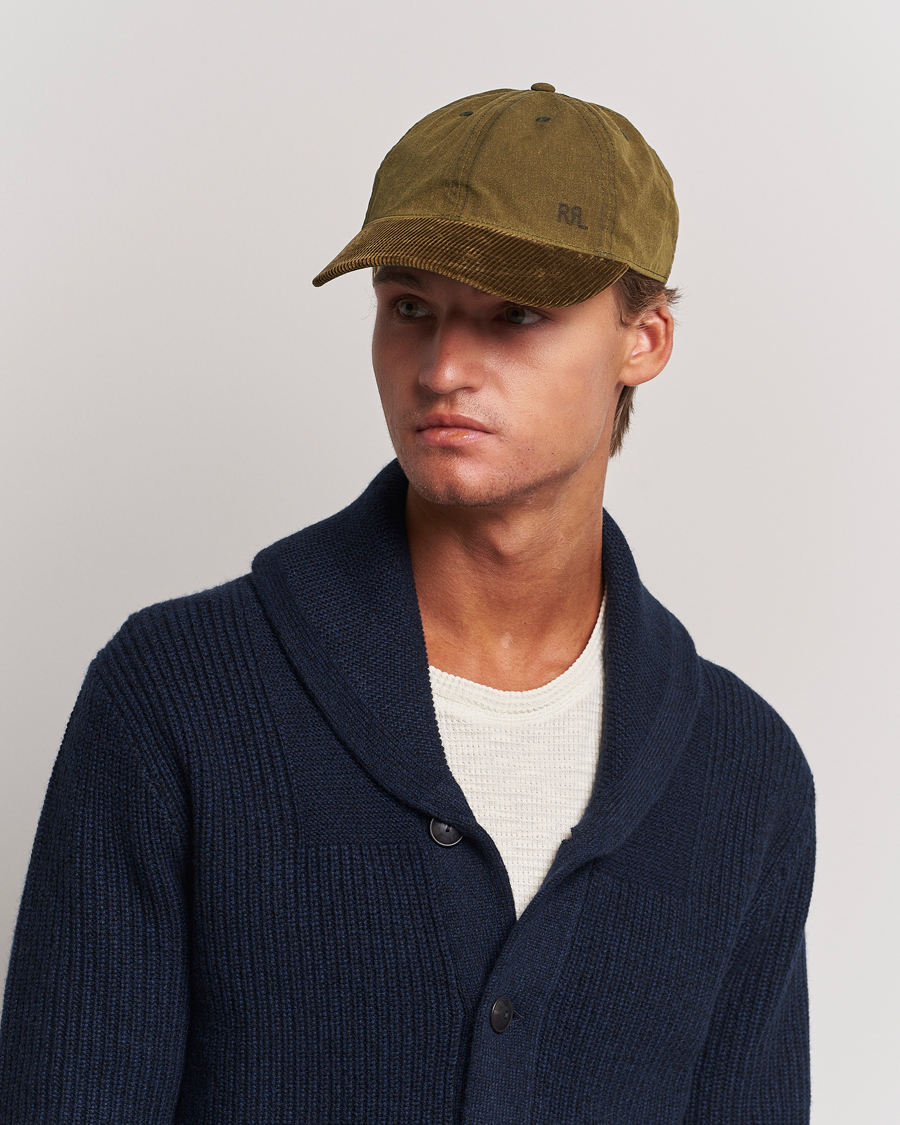 Heren | RRL Oil Cloth Ball Cap Explorer Olive | RRL | Oil Cloth Ball Cap Explorer Olive