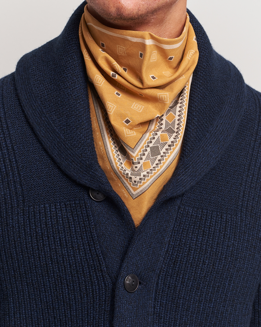 Heren |  | RRL | Diamond Printed Bandana Golden Tan