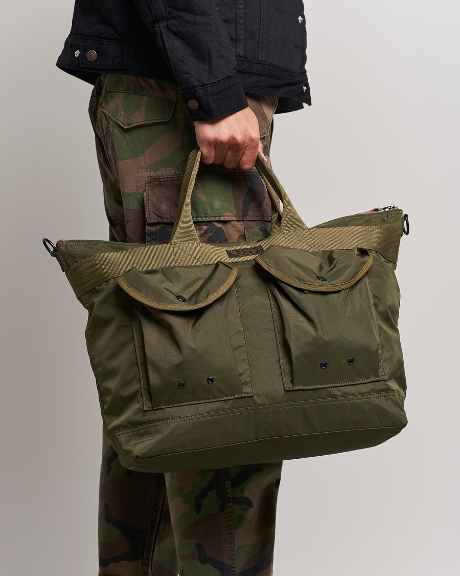 Heren | RRL Nylon Utility Day Tote Olive | RRL | Nylon Utility Day Tote Olive