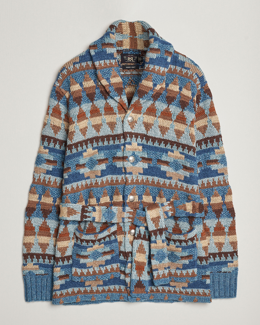 Heren | Truien | RRL | Ranch Shawl Collar Cardigan Brown/Blue