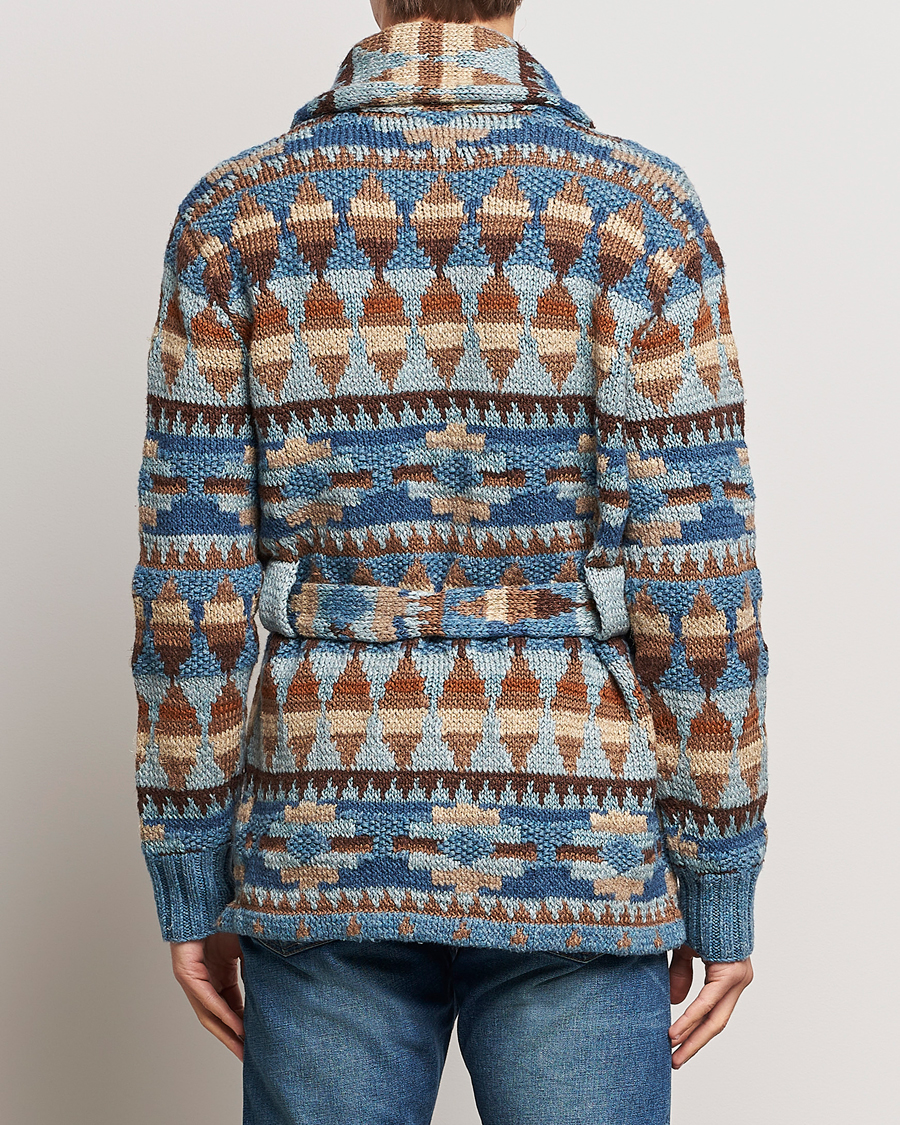 Heren | Truien | RRL | Ranch Shawl Collar Cardigan Brown/Blue