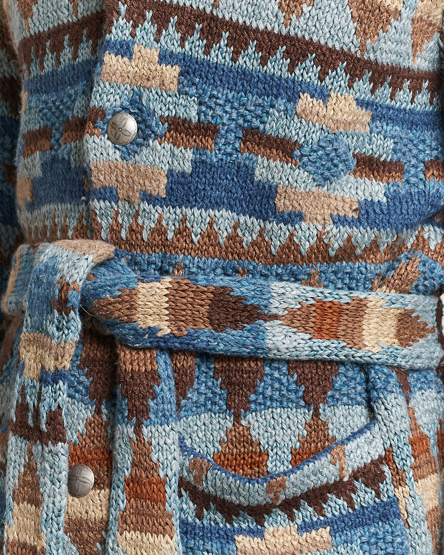 Heren | Truien | RRL | Ranch Shawl Collar Cardigan Brown/Blue