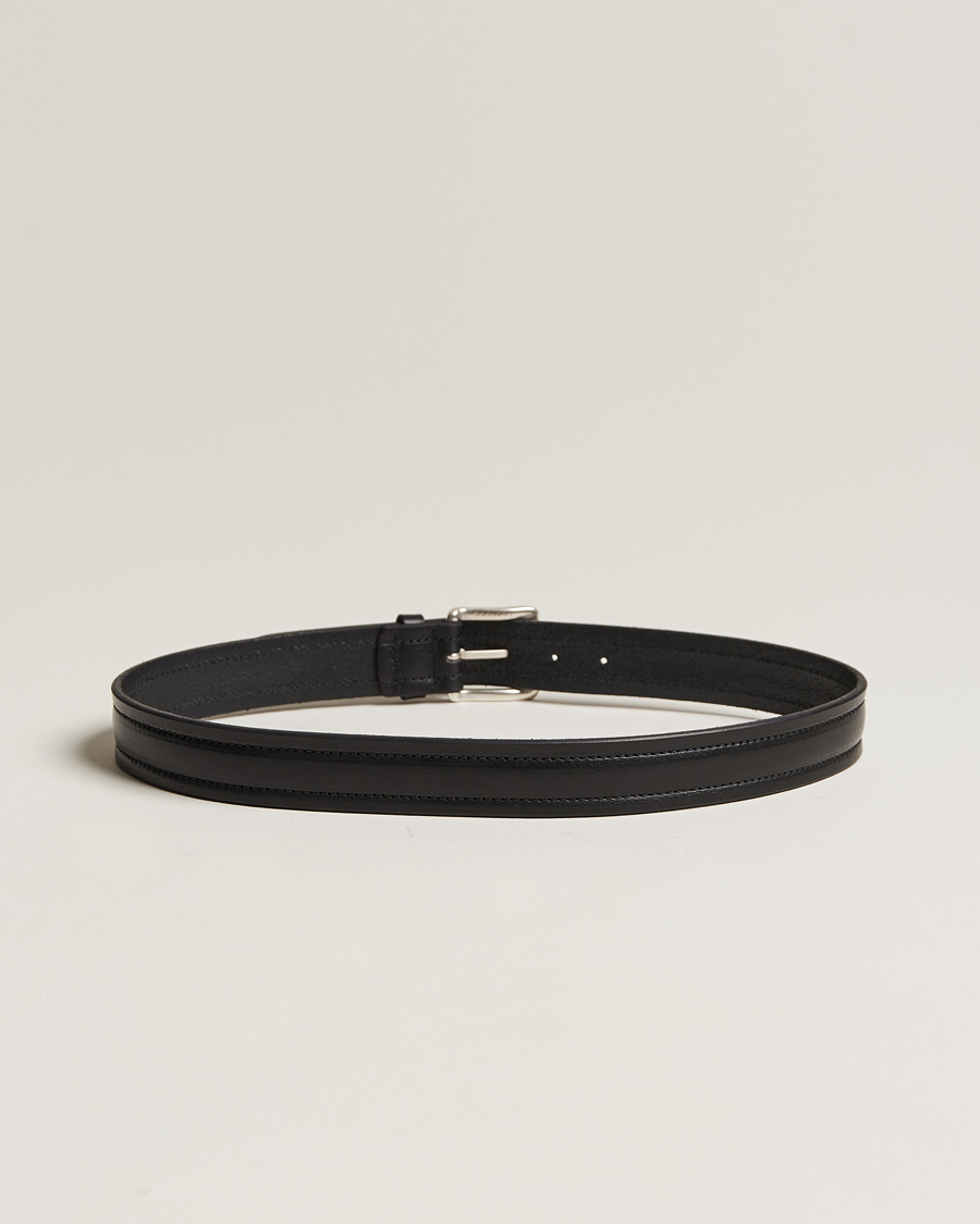 Heren |  | Orciani | Vachetta Stitched Belt 3,5 cm Black