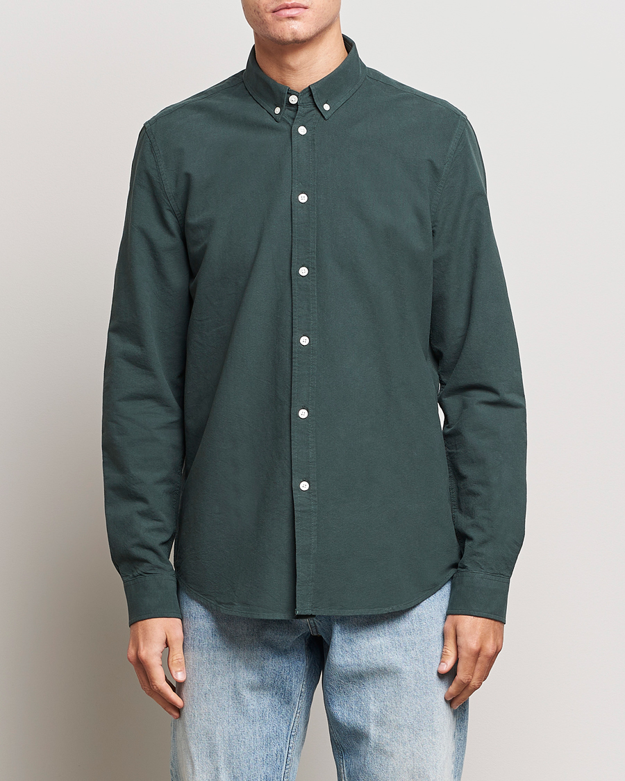 Heren | Overhemden | Samsøe Samsøe | Liam Button Down Shirt Darkest Spruce
