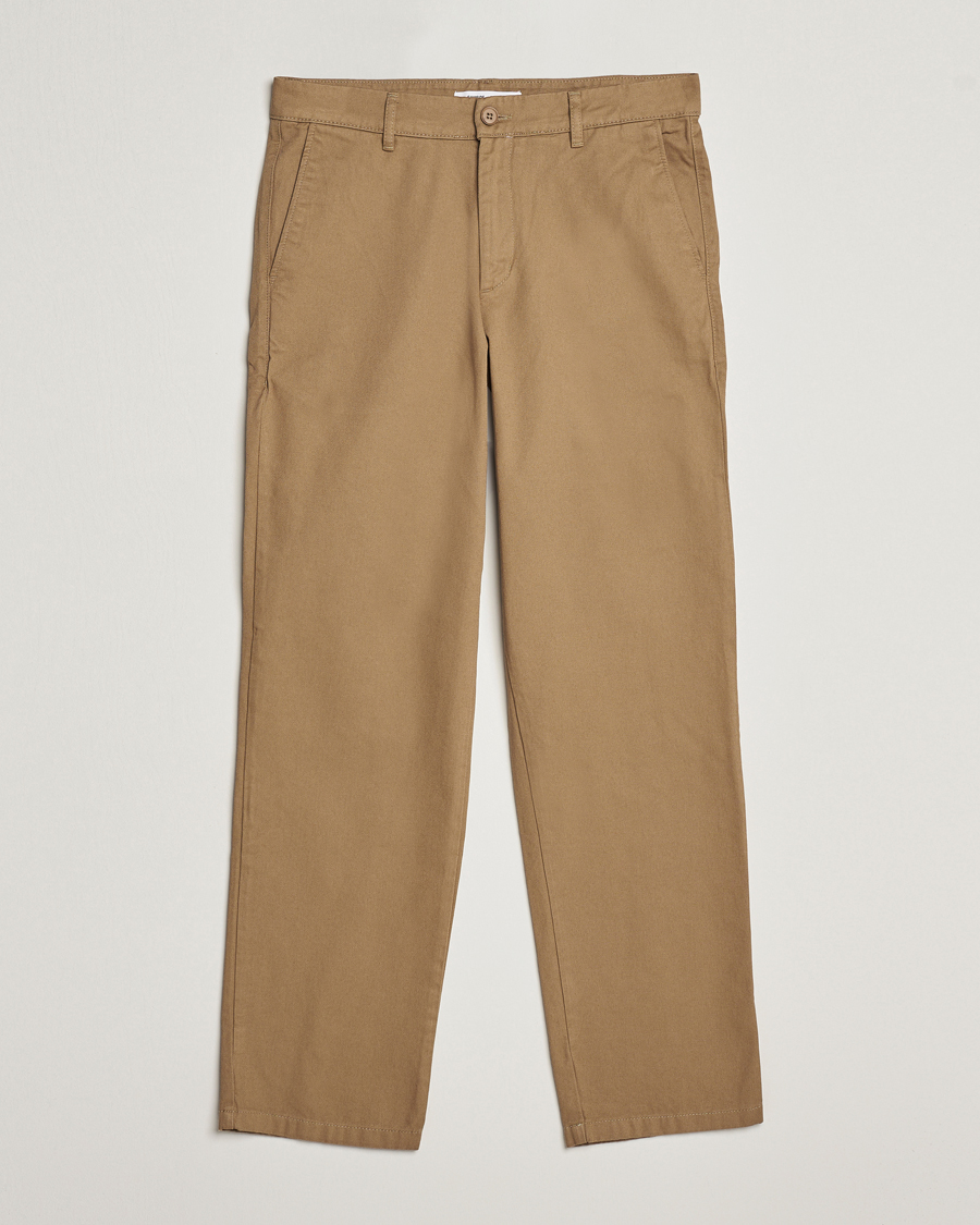 Heren | Broeken | Samsøe Samsøe | Johnny Cotton Trousers Covert Green