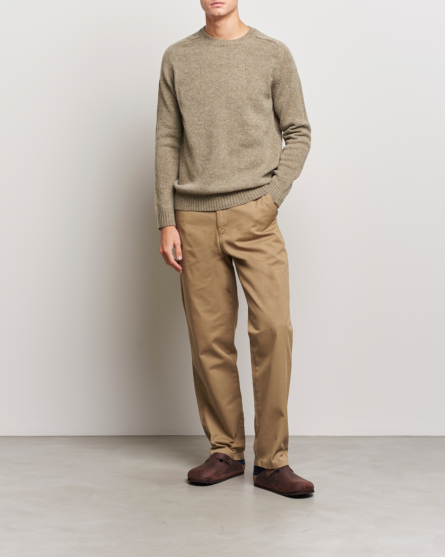Heren | Broeken | Samsøe Samsøe | Johnny Cotton Trousers Covert Green
