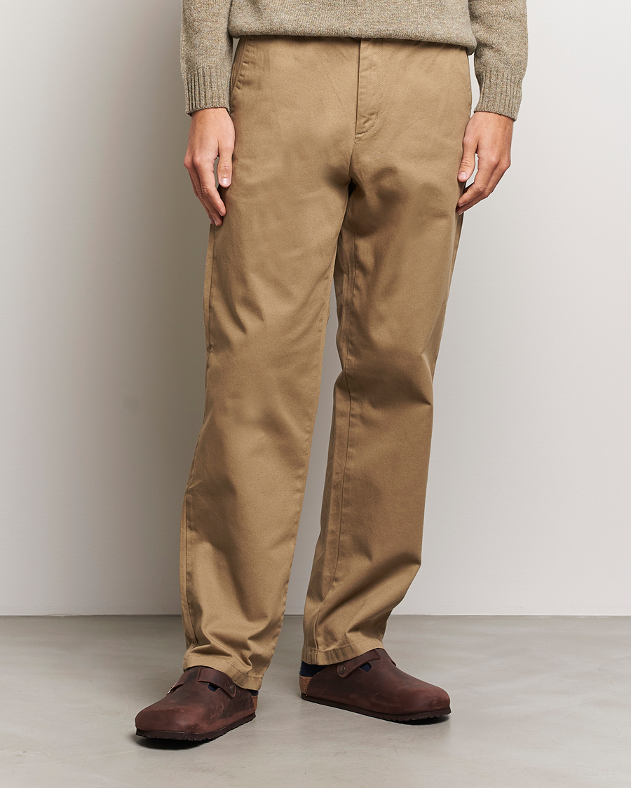 Heren | Chino's | Samsøe Samsøe | Johnny Cotton Trousers Covert Green