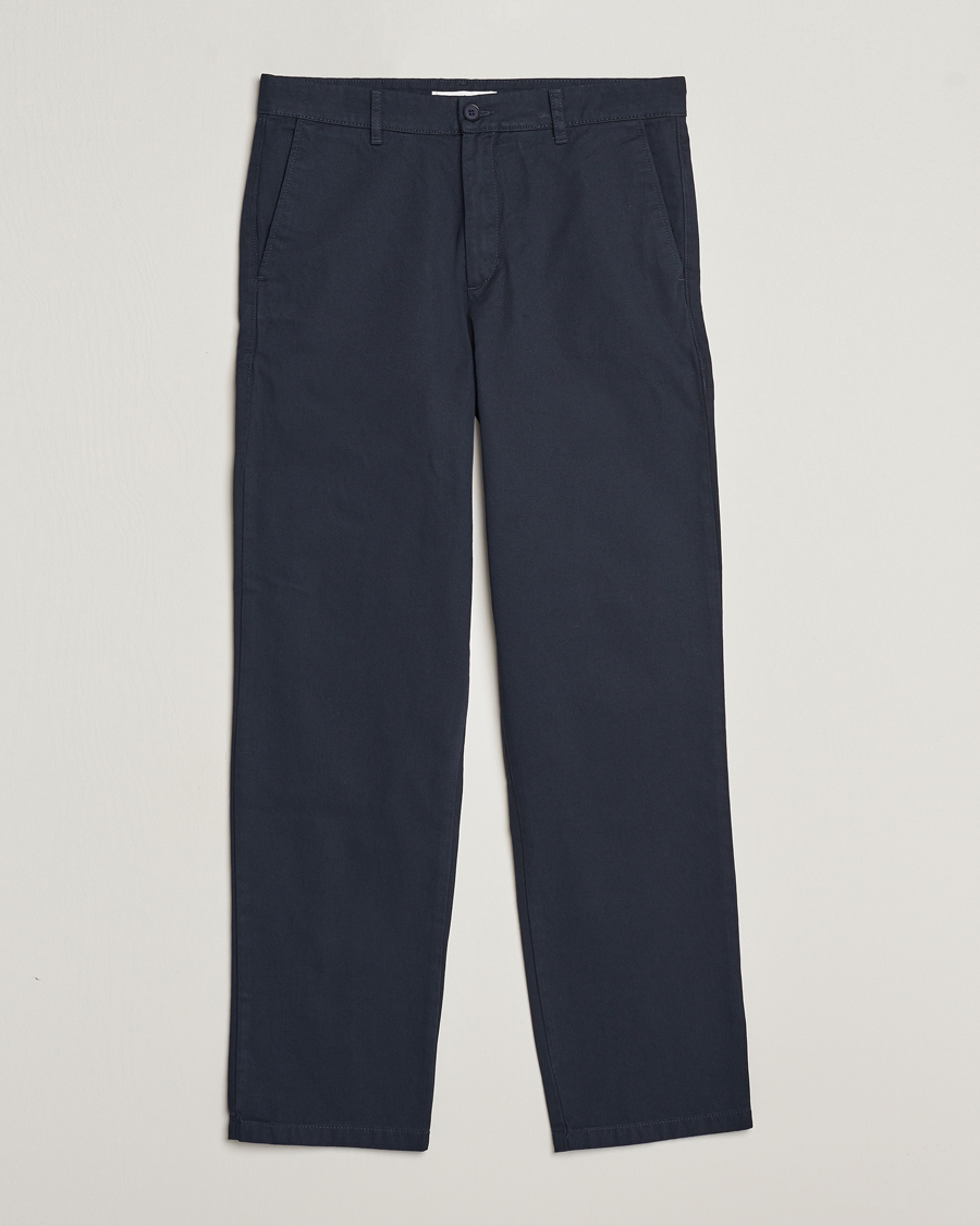 Heren | Broeken | Samsøe Samsøe | Johnny Cotton Trousers Salute Navy