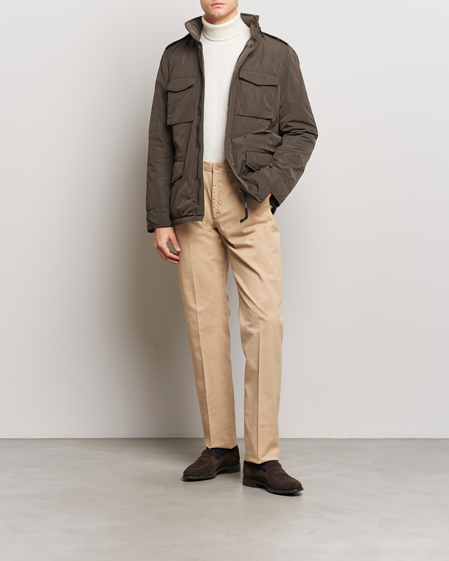 Heren | Broeken | Incotex | Straight Fit Cotton Chinos Light Beige
