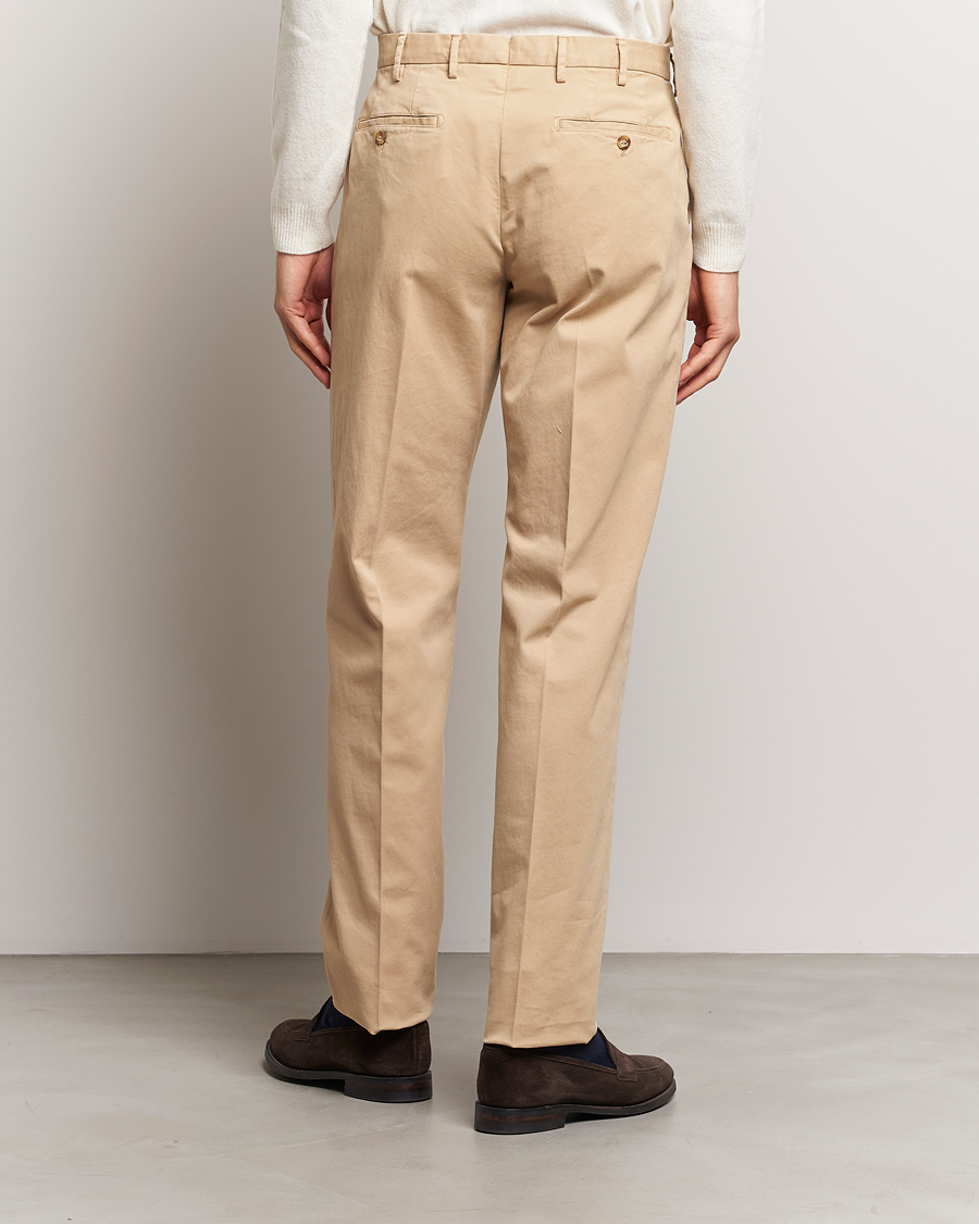 Heren | Broeken | Incotex | Straight Fit Cotton Chinos Light Beige