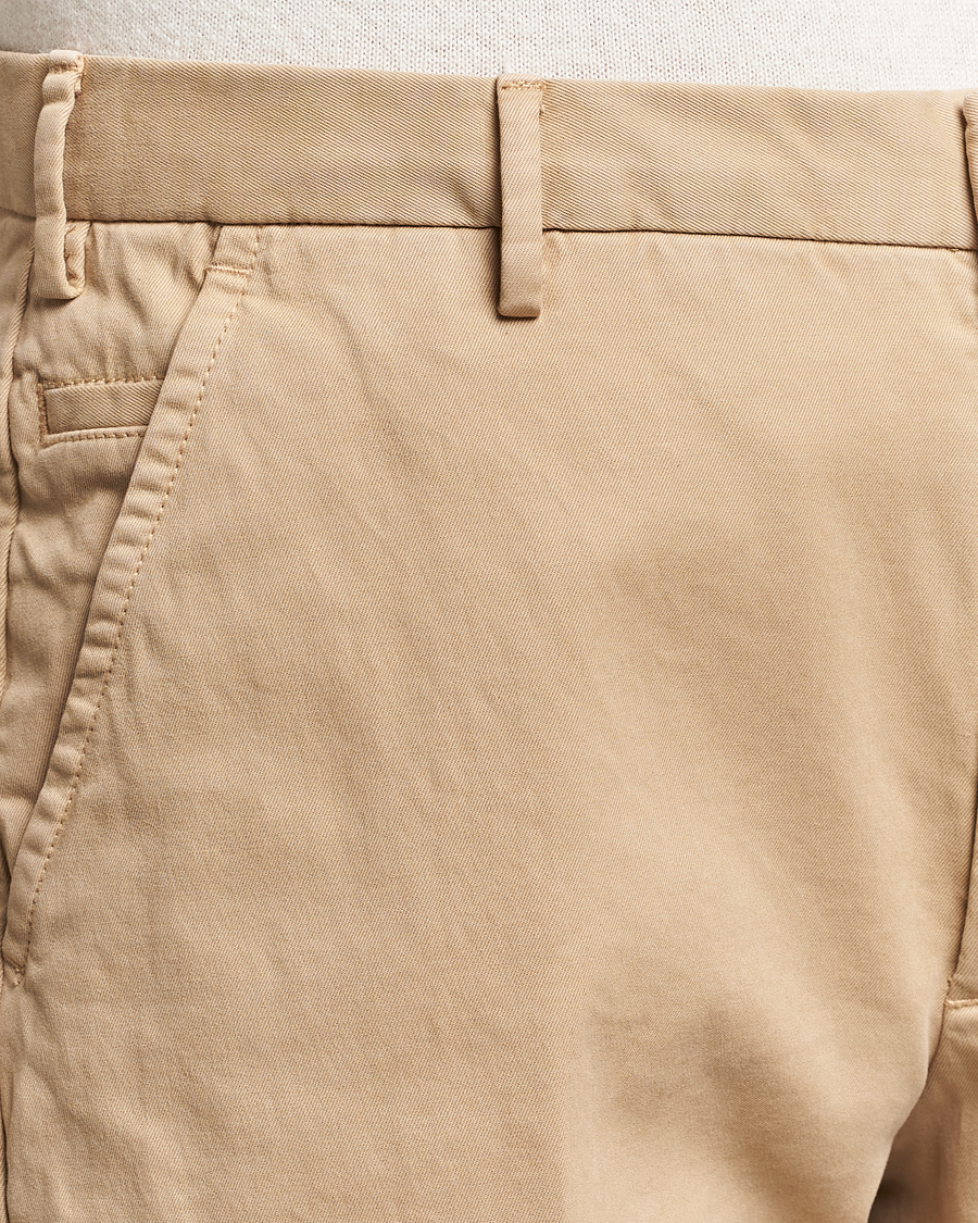 Heren | Broeken | Incotex | Straight Fit Cotton Chinos Light Beige