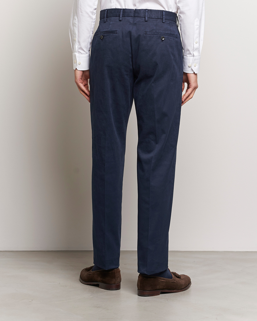 Heren | Broeken | Incotex | Straight Fit Cotton Chinos Navy