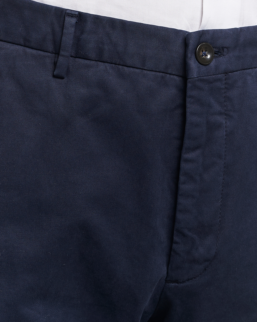 Heren | Broeken | Incotex | Straight Fit Cotton Chinos Navy