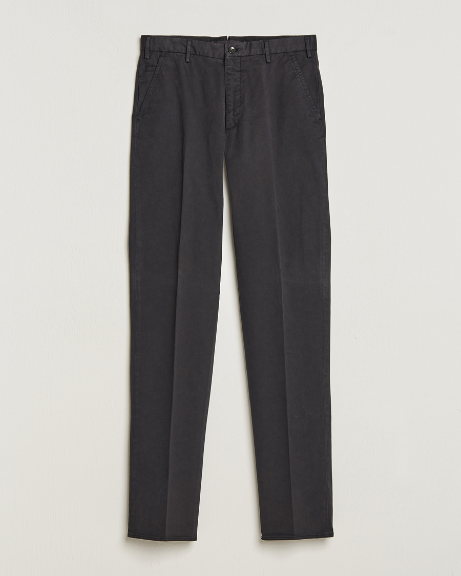 Heren | Broeken | Incotex | Straight Fit Cotton Chinos Black
