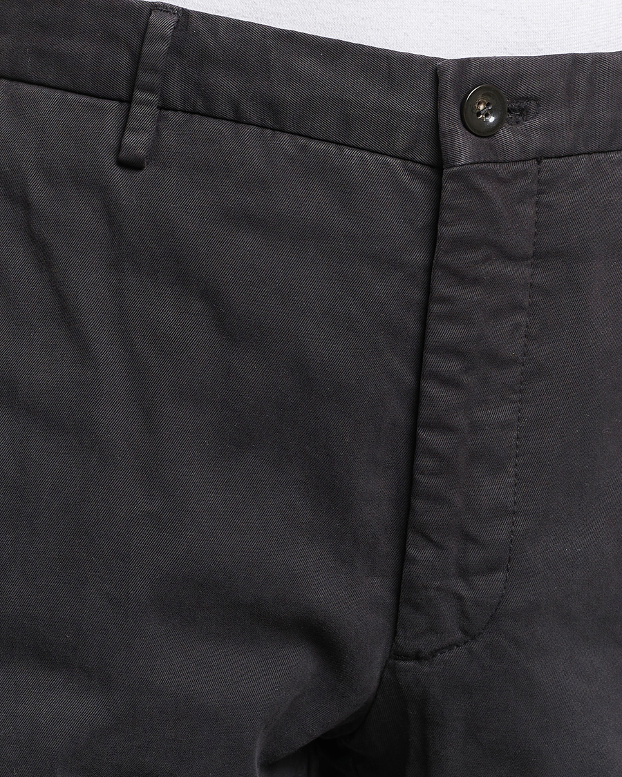 Heren | Broeken | Incotex | Straight Fit Cotton Chinos Black
