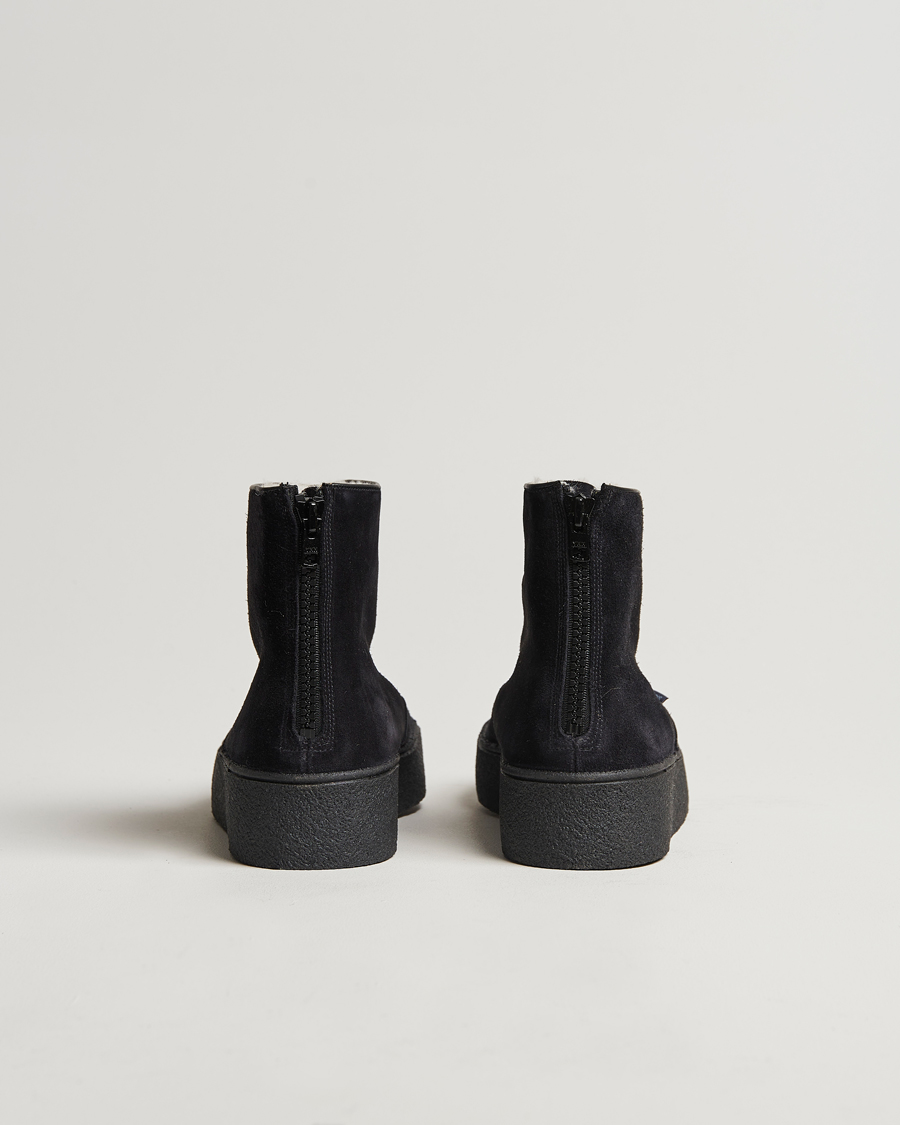 Heren | Sanders Sherling Lined Suede Curling Boot Black | Sanders | Sherling Lined Suede Curling Boot Black