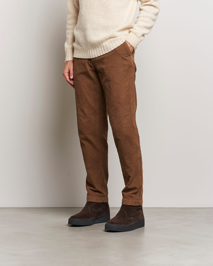 Heren | Laarzen | Sanders | Sherling Lined Suede Curling Boot Chocolate