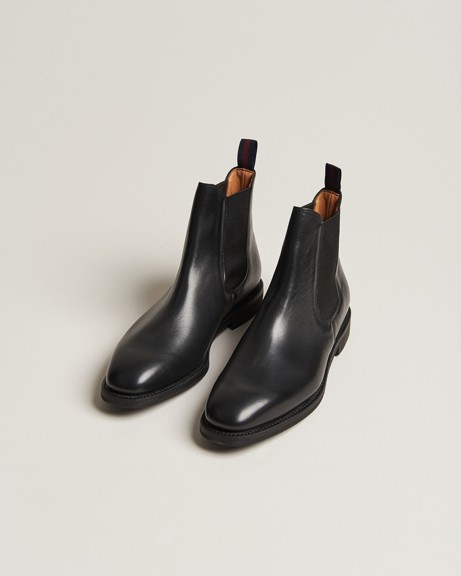 Heren | Sanders Liam Chelsea Boot Black Calf | Sanders | Liam Chelsea Boot Black Calf