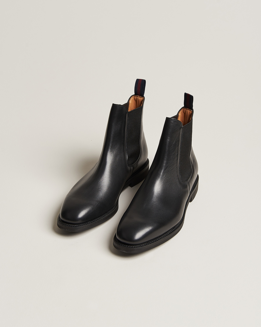 Heren | Handgemaakte schoenen | Sanders | Liam Chelsea Boot Black Calf