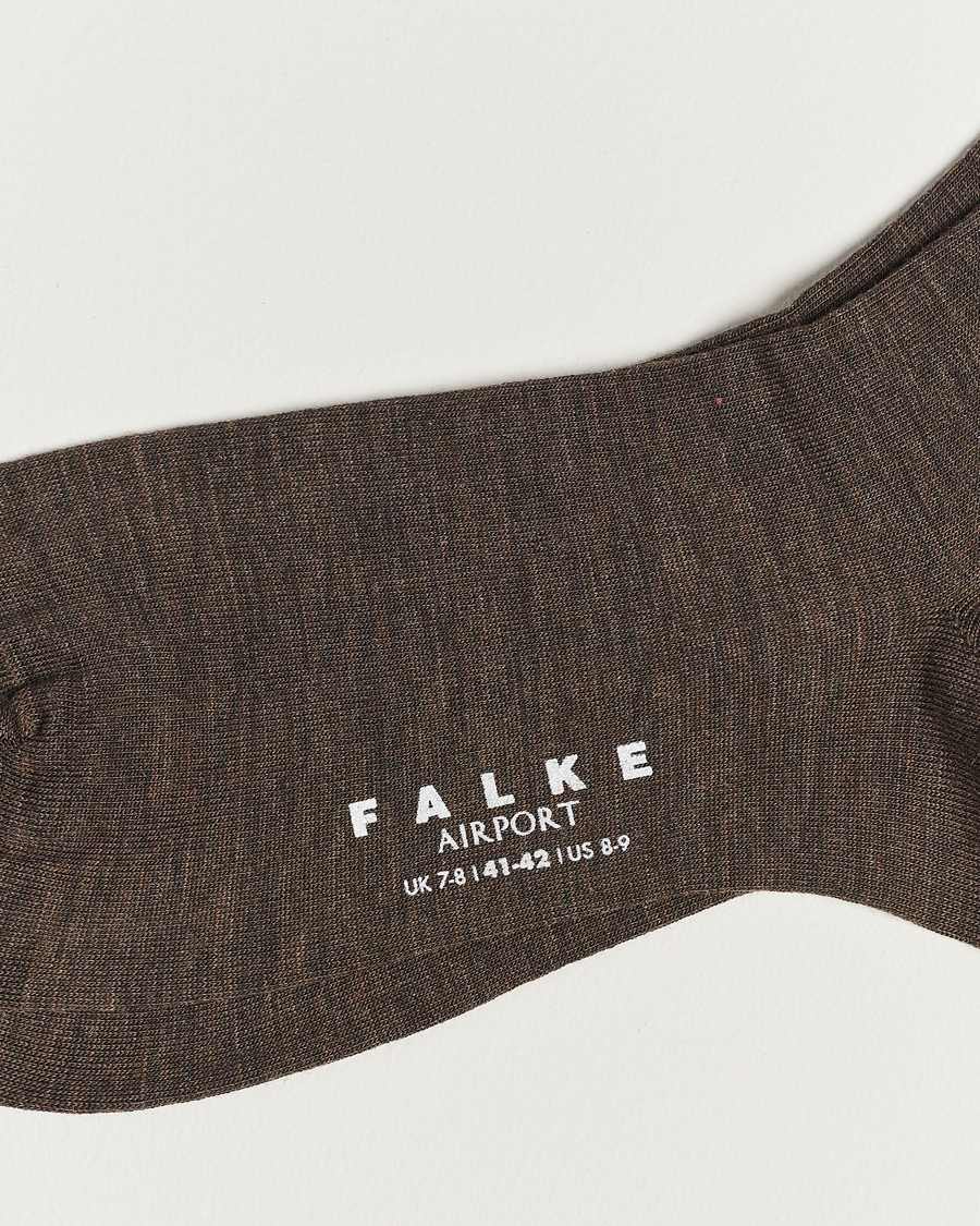 Heren | Ondergoed | Falke | Airport Socks Brown Melange