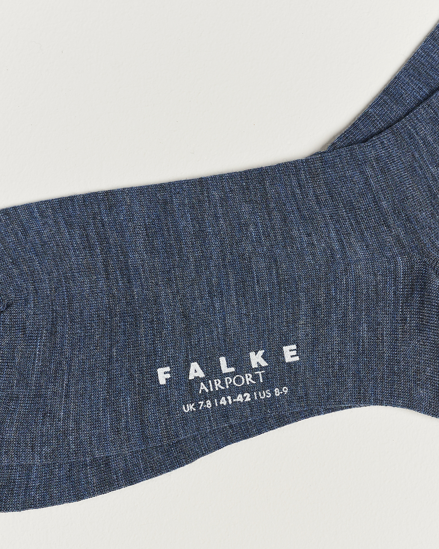 Heren |  | Falke | Airport Socks Dark Blue Melange