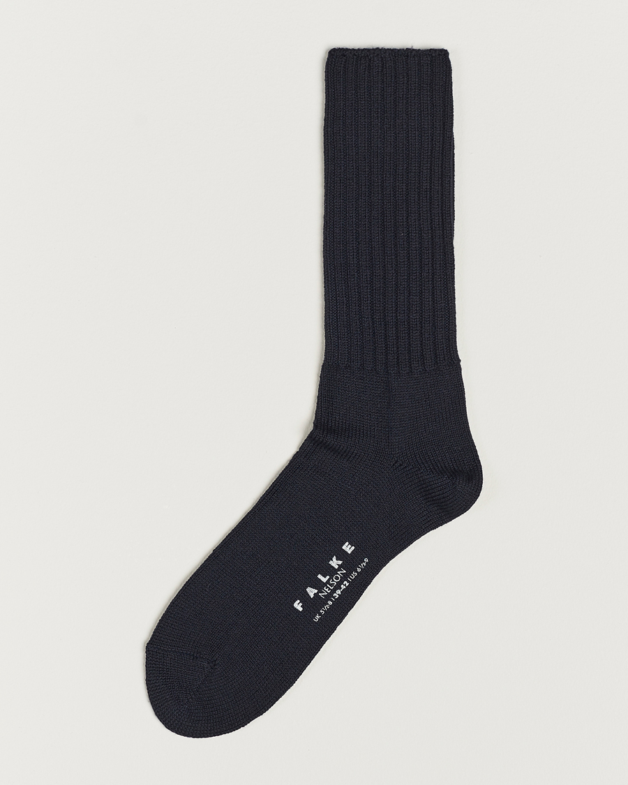 Heren |  | Falke | Nelson Wool Boot Sock Dark Navy