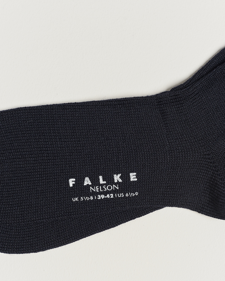 Men |  | Falke | Nelson Wool Boot Sock Dark Navy