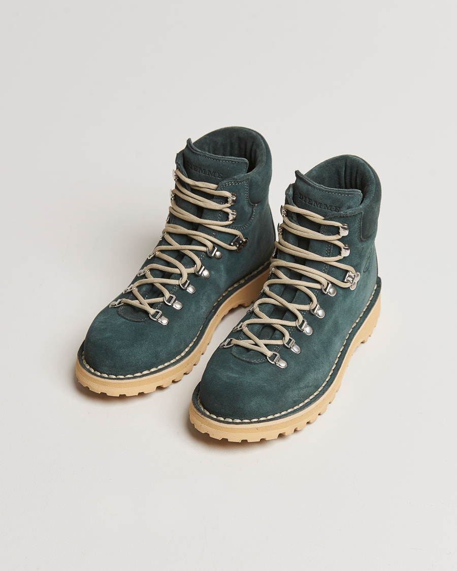 Heren | Handgemaakte schoenen | Diemme | Roccia Vet Original Boot Bottle Green Suede