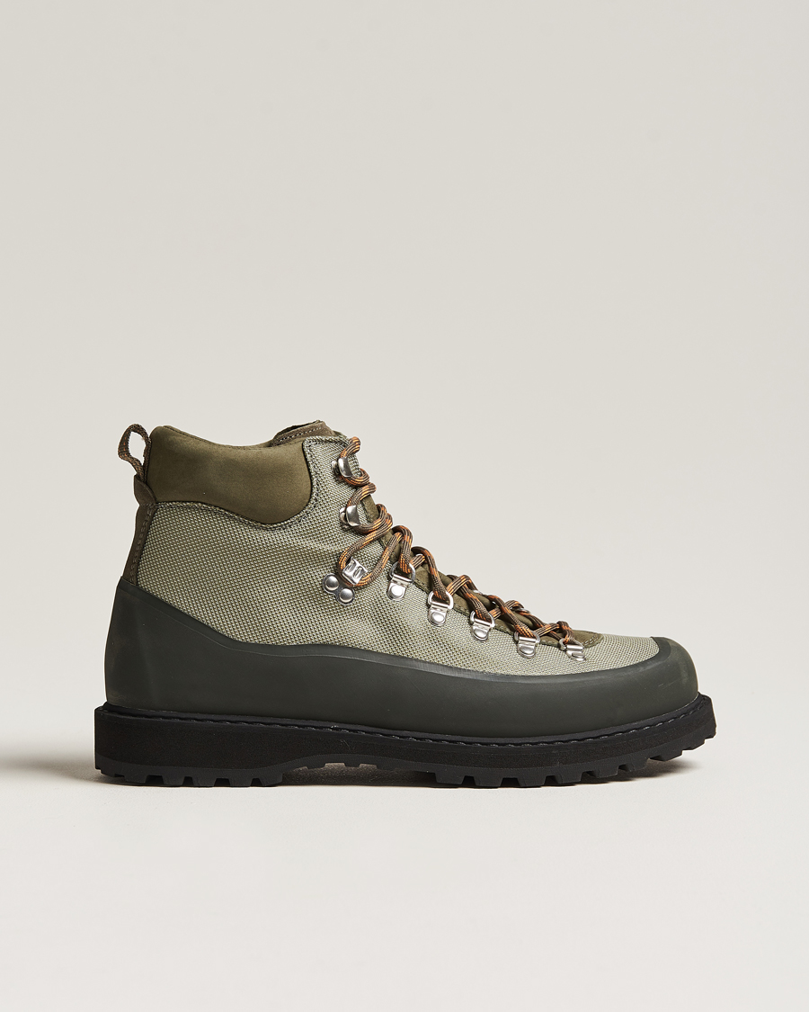 Heren | Handgemaakte schoenen | Diemme | Roccia Vet Sport Original Boot Sage Green Fabric
