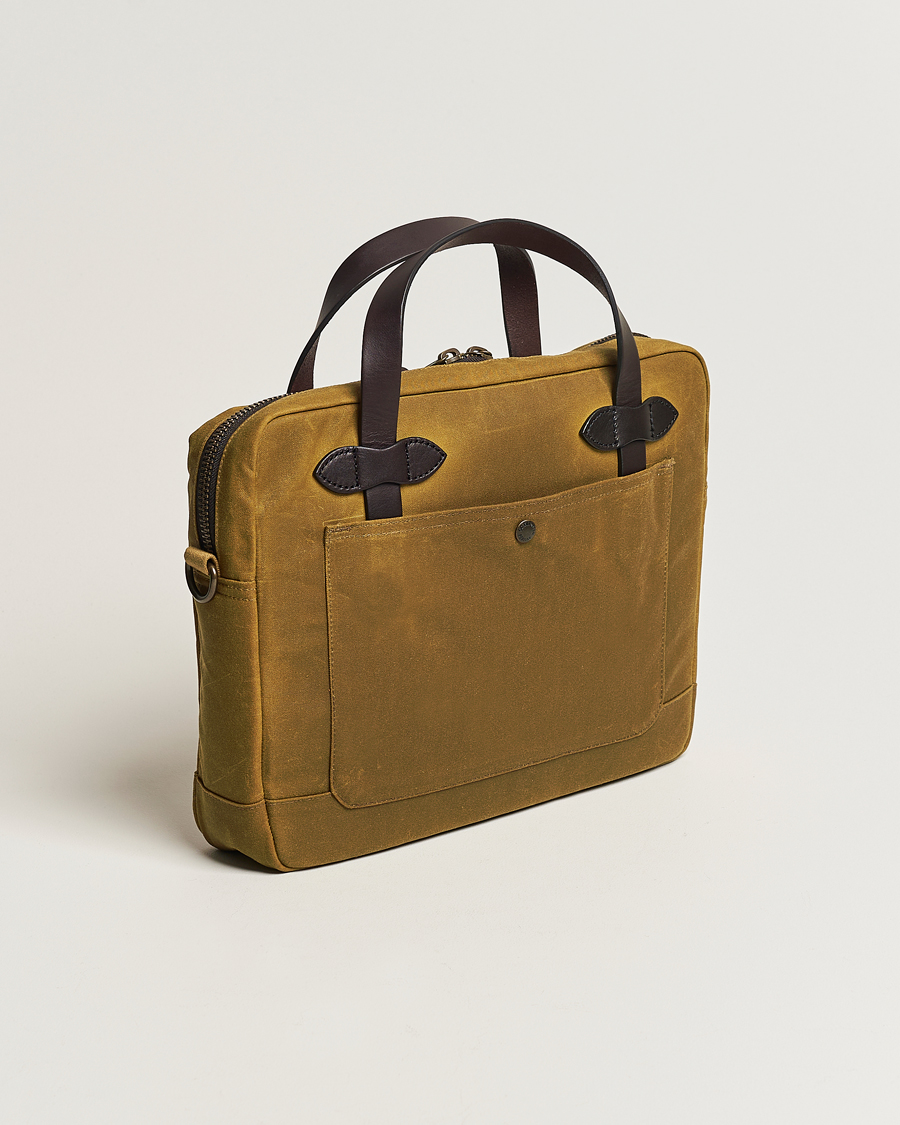 Heren | Aktetassen | Filson | Tin Cloth Compact Briefcase Dark Tan