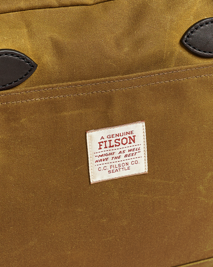 Heren | Tassen | Filson | Tin Cloth Compact Briefcase Dark Tan