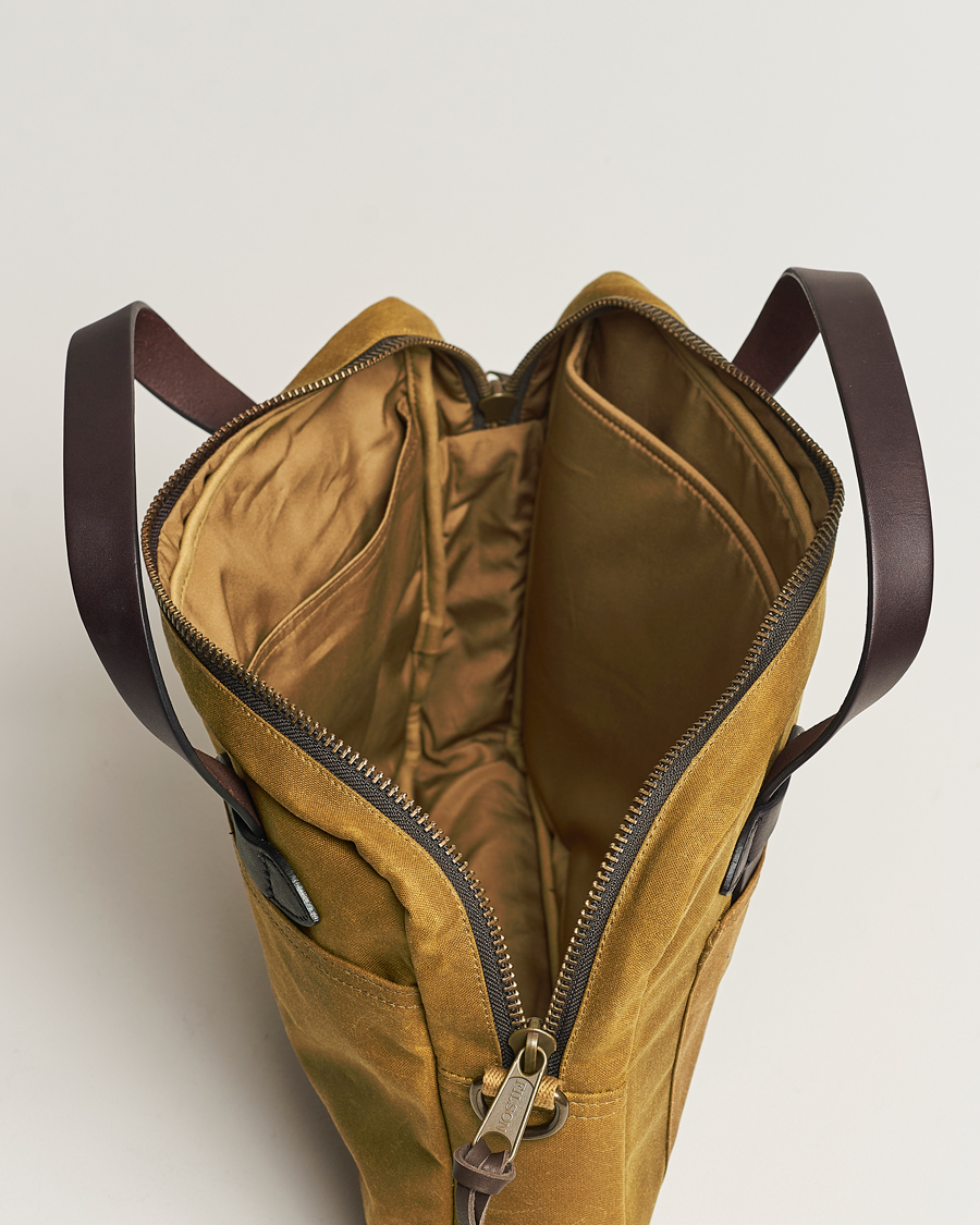 Heren | Tassen | Filson | Tin Cloth Compact Briefcase Dark Tan