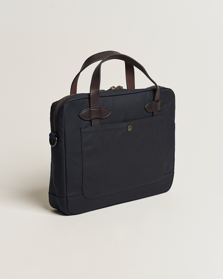 Heren |  | Filson | Tin Cloth Compact Briefcase Navy
