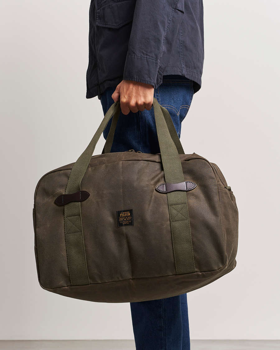 Heren |  | Filson | Tin Cloth Medium Duffle Bag Otter Green