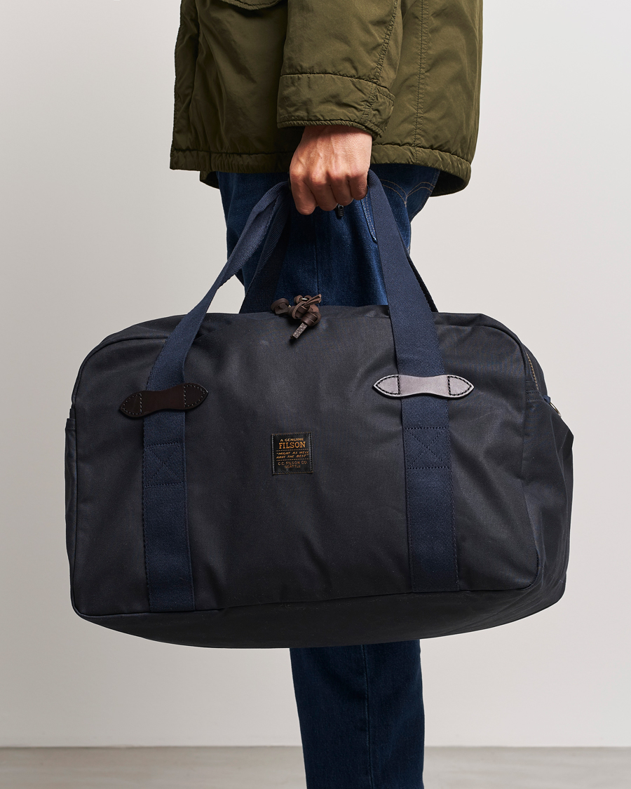 Heren |  | Filson | Tin Cloth Medium Duffle Bag Navy