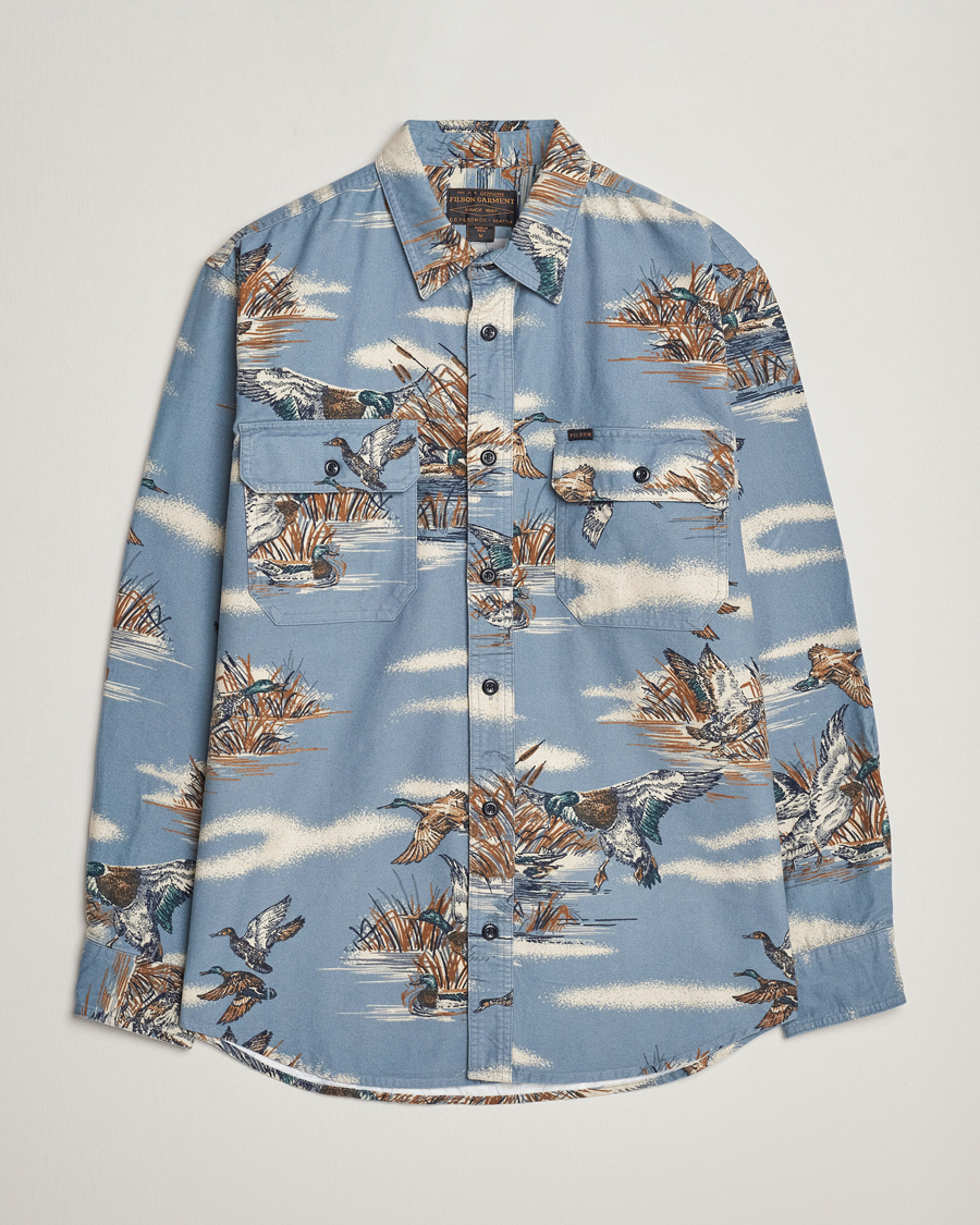 Heren | Overhemden | Filson | Field Flannel Shirt Marsh Scenic/Blue
