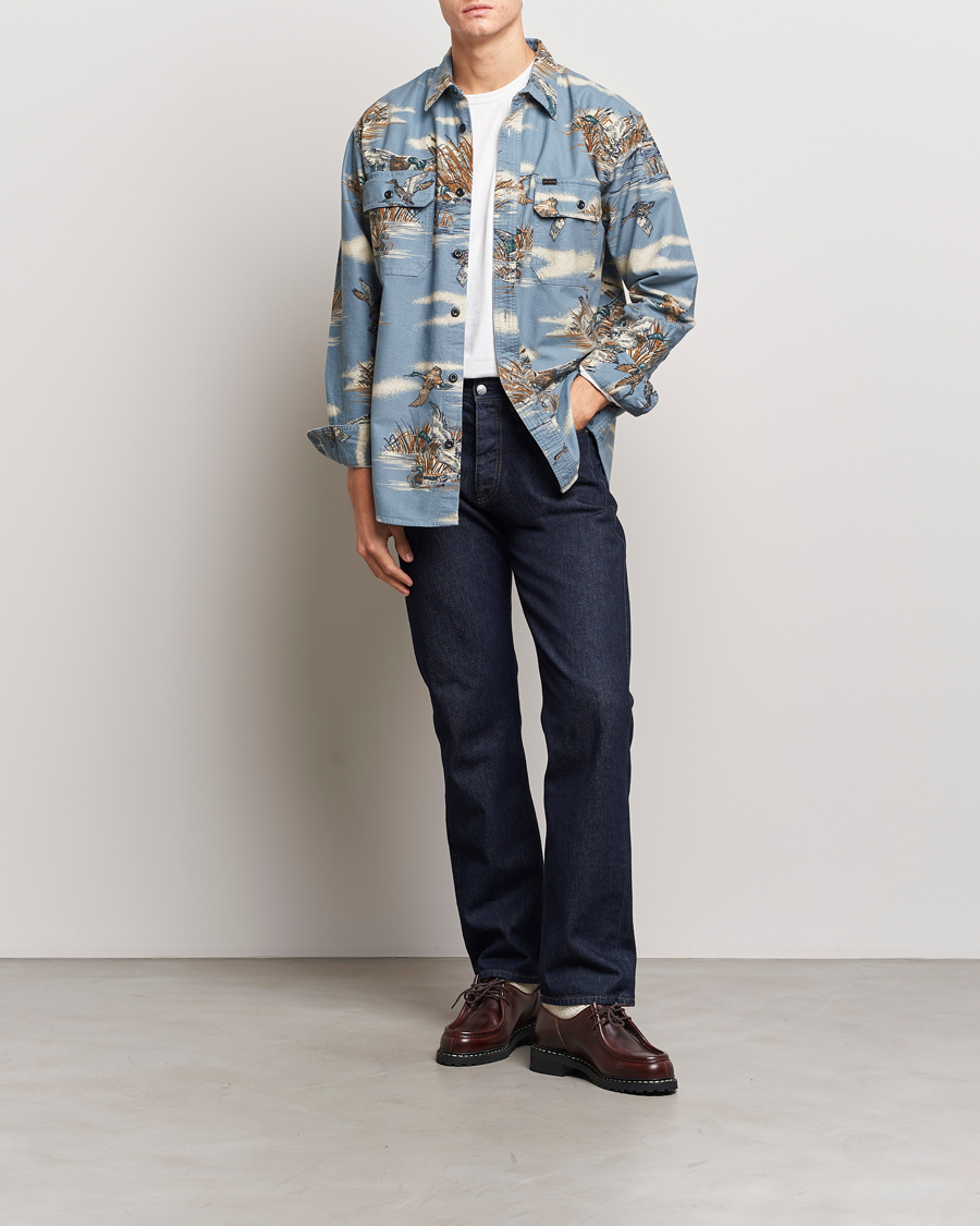 Heren | Overhemden | Filson | Field Flannel Shirt Marsh Scenic/Blue