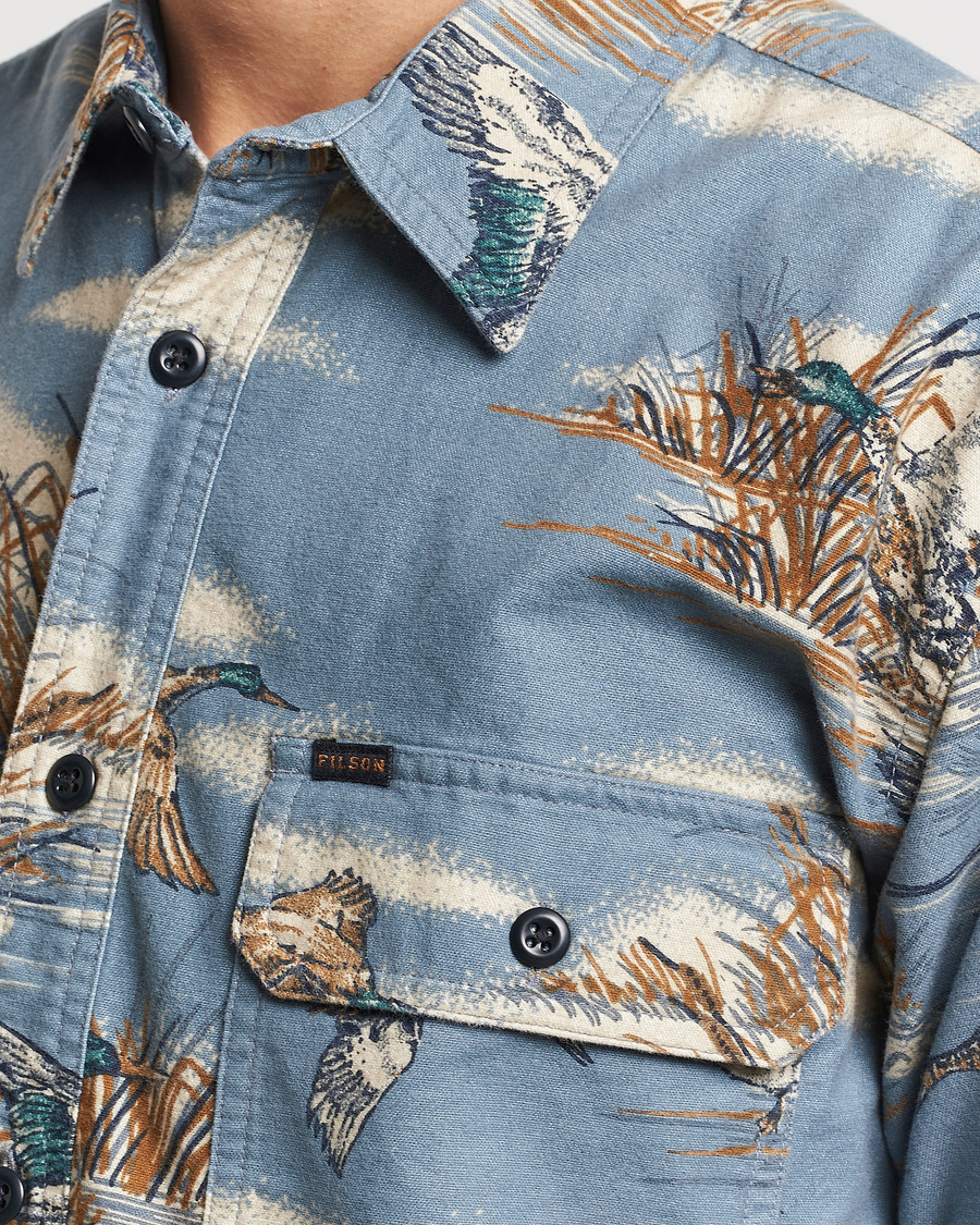 Heren | Overhemden | Filson | Field Flannel Shirt Marsh Scenic/Blue