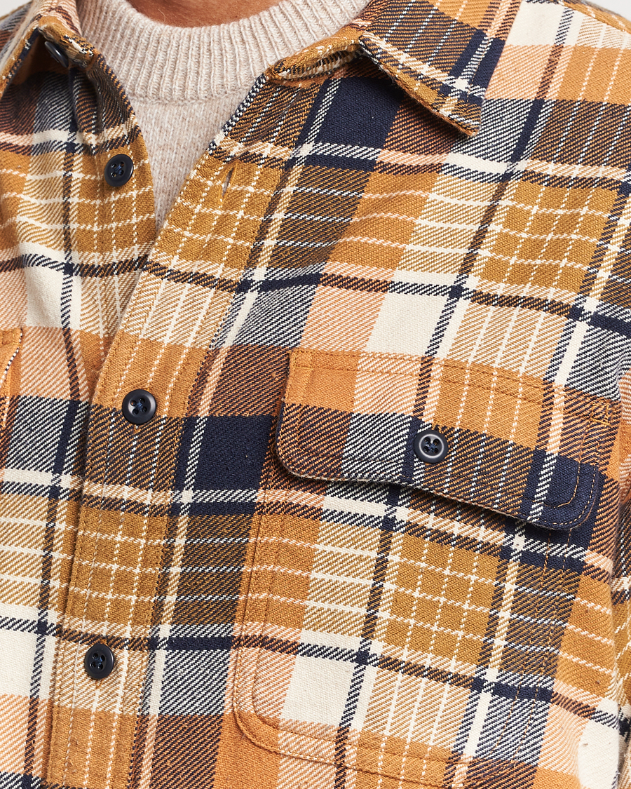 Heren | Overhemden | Filson | Vintage Flannel Work Shirt Navy/Cumin Red