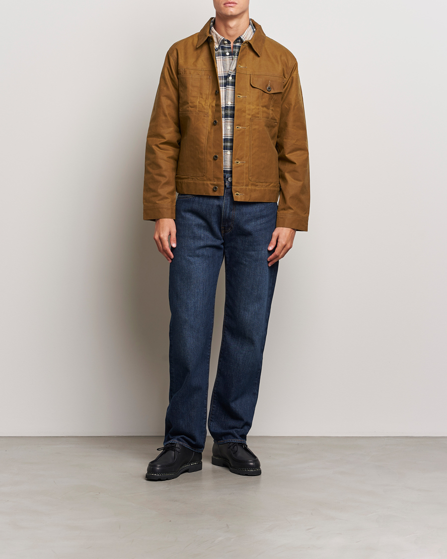 Heren | Jassen | Filson | Tin Cloth Short Lined Cruiser Dark Tan