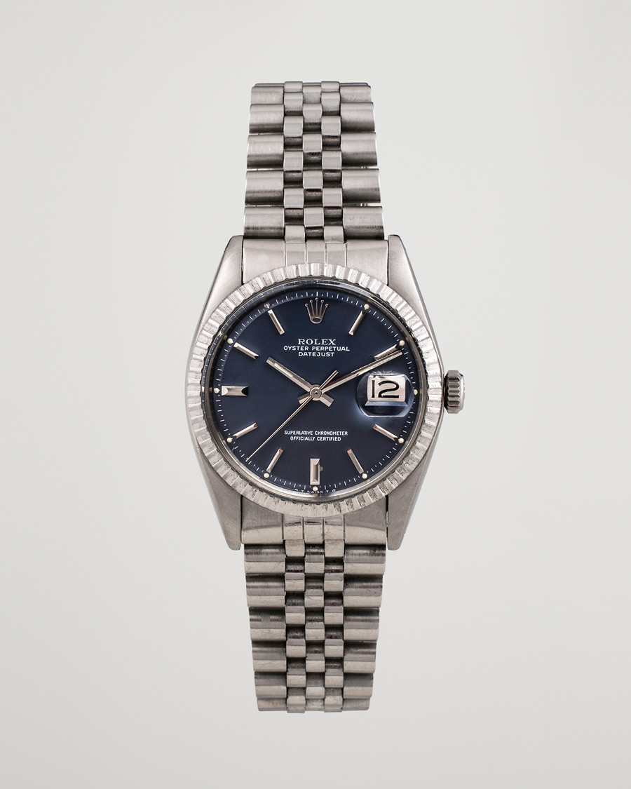 Heren | Rolex Pre-Owned Datejust 1603 Oystert Perpetual Steel Blue Steel Blue | Rolex Pre-Owned | Datejust 1603 Oystert Perpetual Steel Blue Steel Blue