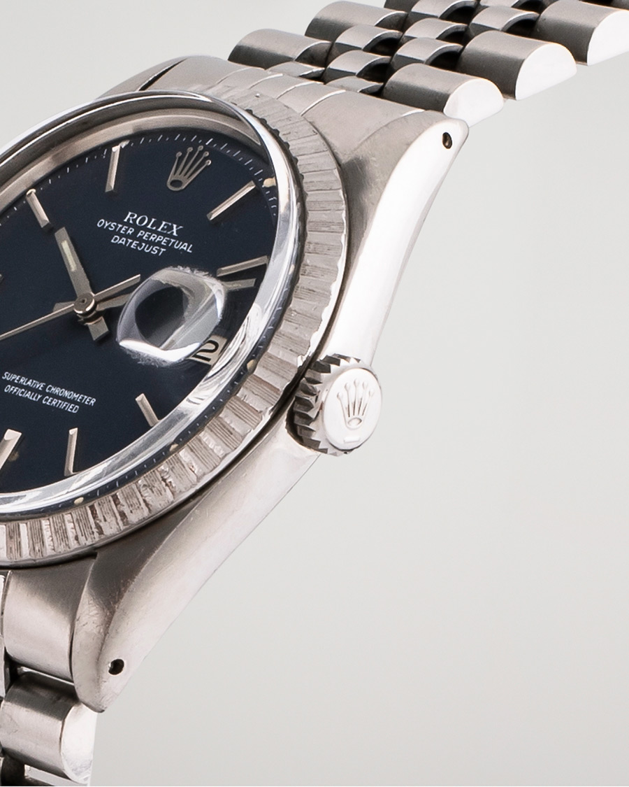 Heren | Rolex Pre-Owned Datejust 1603 Oystert Perpetual Steel Blue Steel Blue | Rolex Pre-Owned | Datejust 1603 Oystert Perpetual Steel Blue Steel Blue