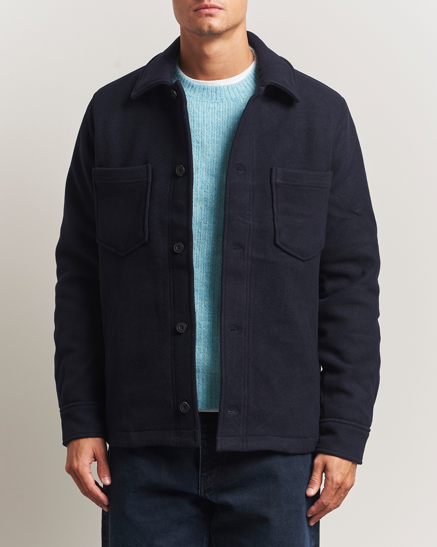 Heren | Jassen | Samsøe Samsøe | Pally Padded Shirt Jacket Salute Navy