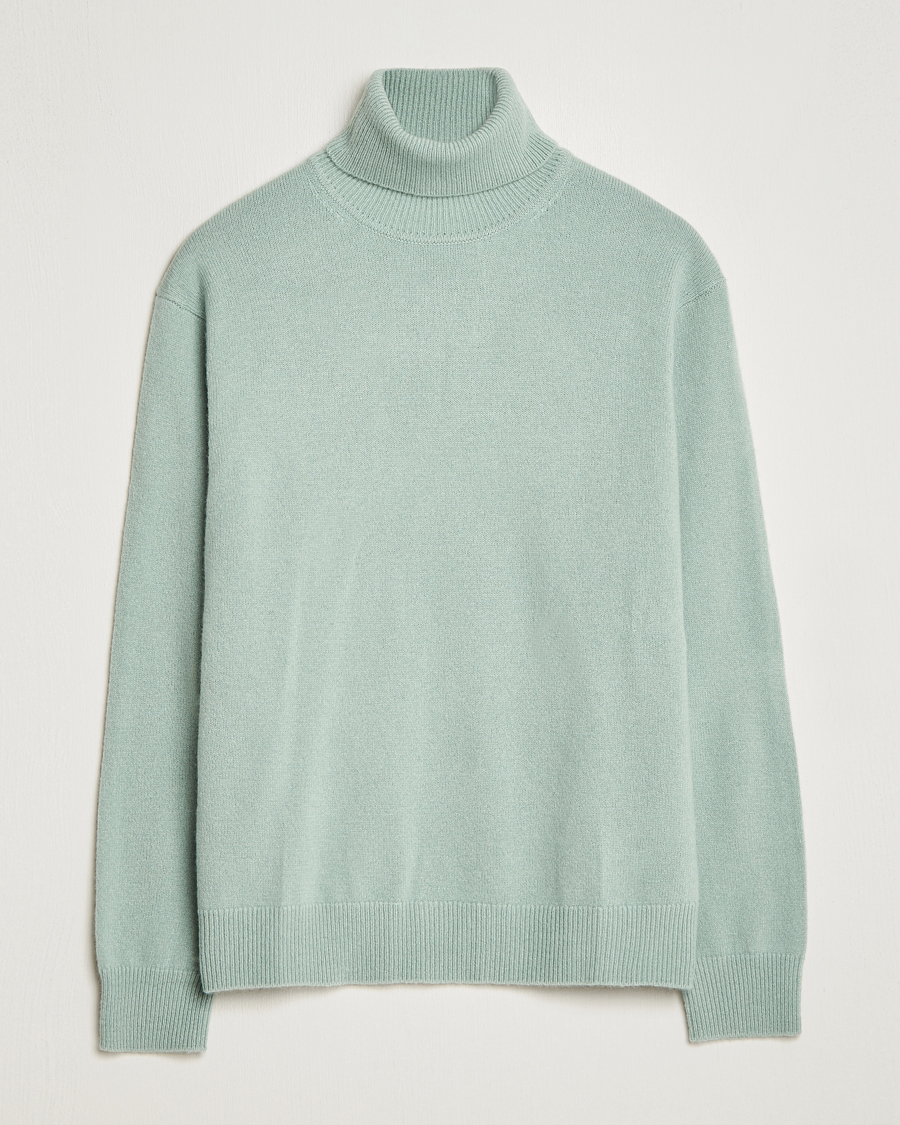 Heren | Truien | Samsøe Samsøe | Samsøe & Samsøe Viktor Wool Knitted Rollneck Iceberg Green