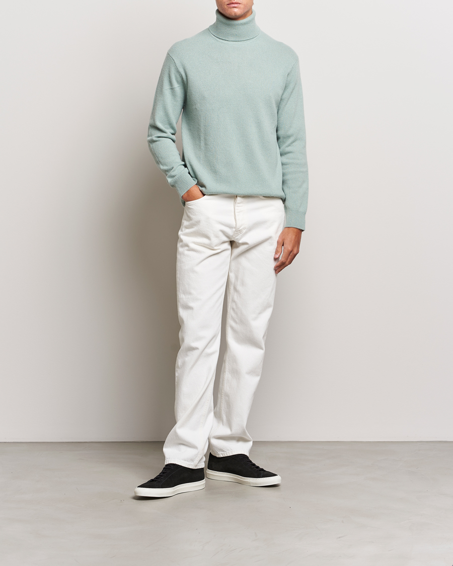 Heren | Truien | Samsøe Samsøe | Samsøe & Samsøe Viktor Wool Knitted Rollneck Iceberg Green