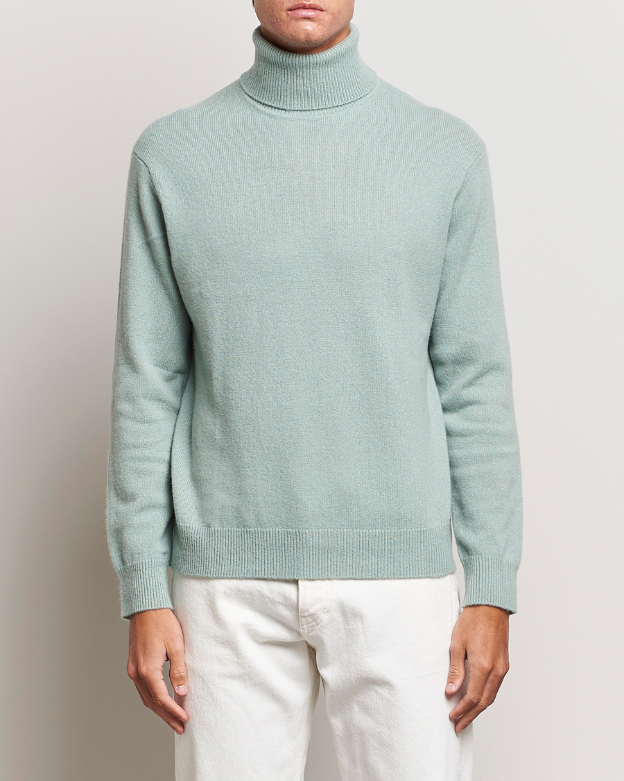 Heren | Truien | Samsøe Samsøe | Samsøe & Samsøe Viktor Wool Knitted Rollneck Iceberg Green