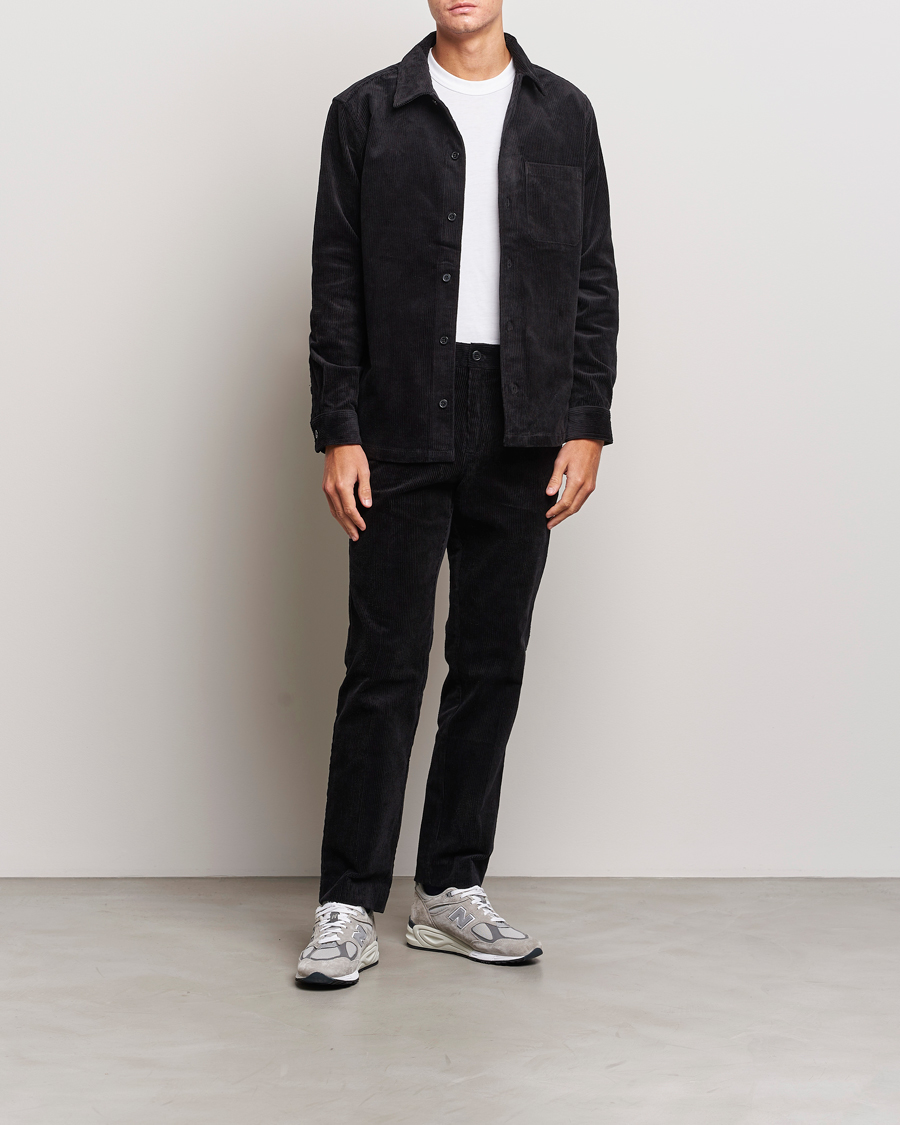 Heren | Broeken | Samsøe Samsøe | Samsøe & Samsøe Felix Corduroy Trousers Black