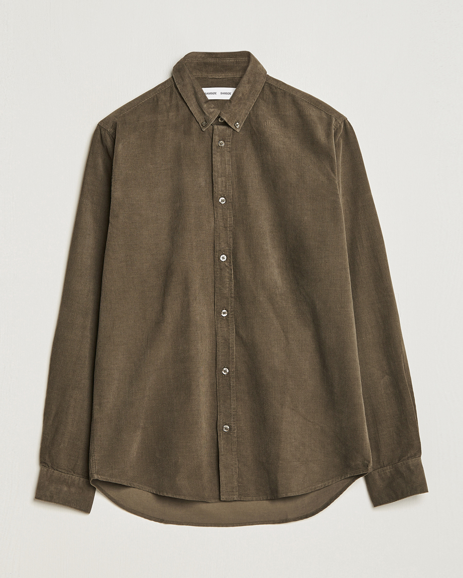 Heren | Overhemden | Samsøe Samsøe | Samsøe & Samsøe Liam Baby Cord Shirt Crocodile